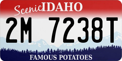 ID license plate 2M7238T