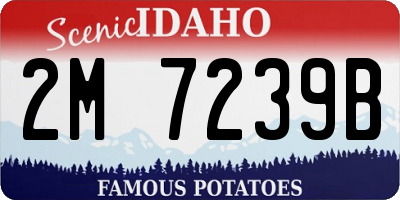 ID license plate 2M7239B
