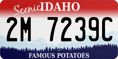 ID license plate 2M7239C