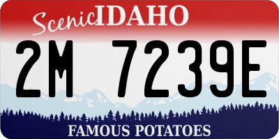 ID license plate 2M7239E
