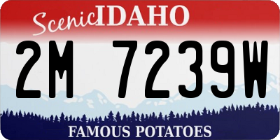 ID license plate 2M7239W