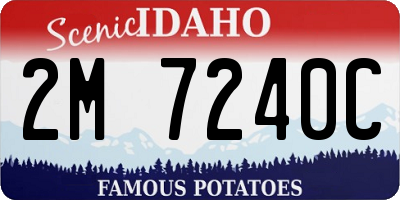 ID license plate 2M7240C