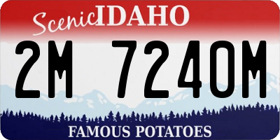 ID license plate 2M7240M