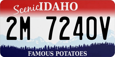 ID license plate 2M7240V