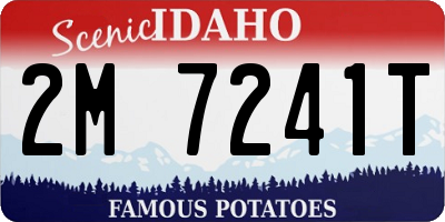 ID license plate 2M7241T