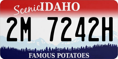 ID license plate 2M7242H
