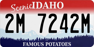 ID license plate 2M7242M