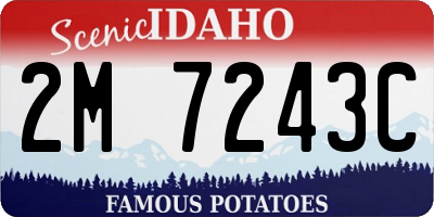 ID license plate 2M7243C