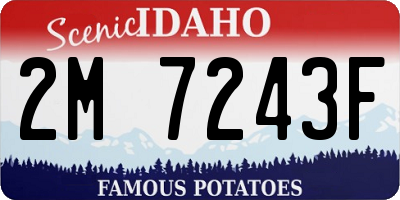 ID license plate 2M7243F
