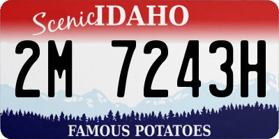 ID license plate 2M7243H