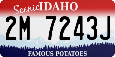 ID license plate 2M7243J