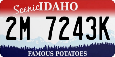ID license plate 2M7243K