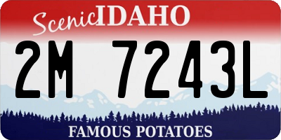 ID license plate 2M7243L