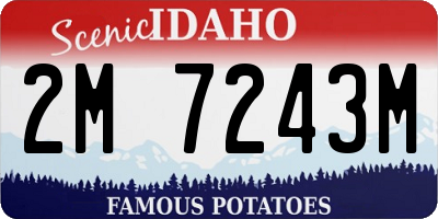 ID license plate 2M7243M