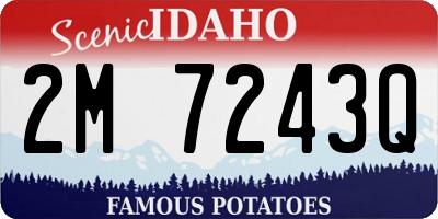 ID license plate 2M7243Q