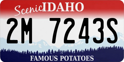ID license plate 2M7243S