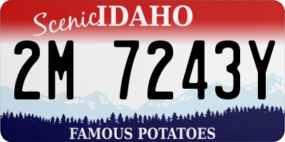 ID license plate 2M7243Y