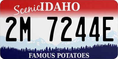 ID license plate 2M7244E