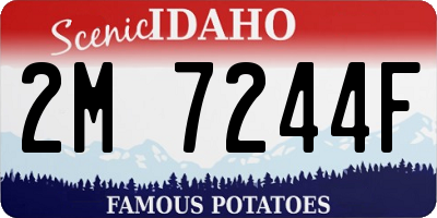 ID license plate 2M7244F