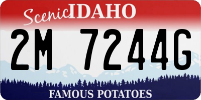 ID license plate 2M7244G