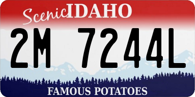 ID license plate 2M7244L