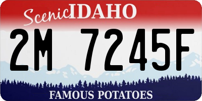 ID license plate 2M7245F