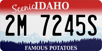 ID license plate 2M7245S