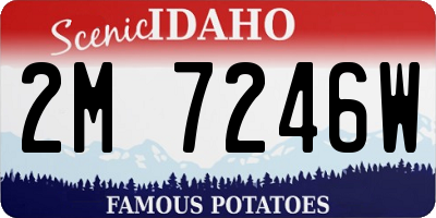 ID license plate 2M7246W