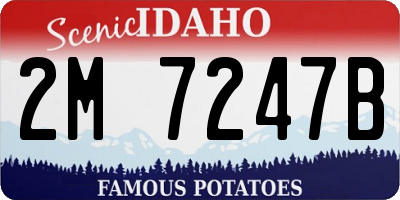 ID license plate 2M7247B