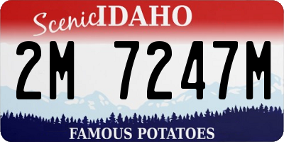 ID license plate 2M7247M