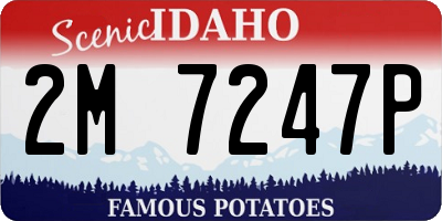 ID license plate 2M7247P