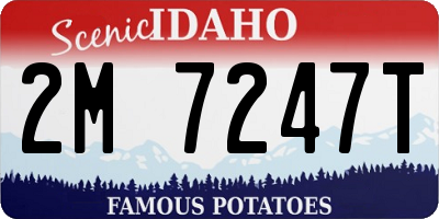 ID license plate 2M7247T