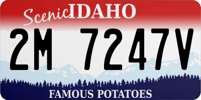 ID license plate 2M7247V