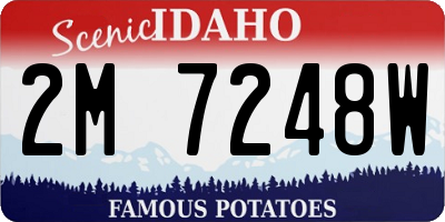 ID license plate 2M7248W