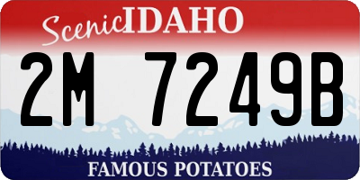 ID license plate 2M7249B