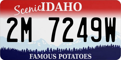 ID license plate 2M7249W
