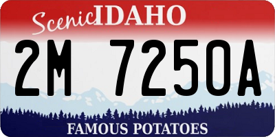 ID license plate 2M7250A