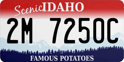 ID license plate 2M7250C