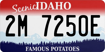 ID license plate 2M7250E
