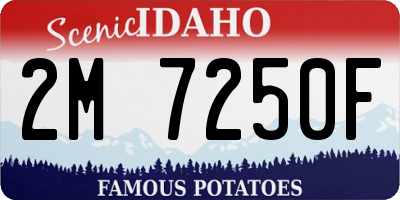 ID license plate 2M7250F