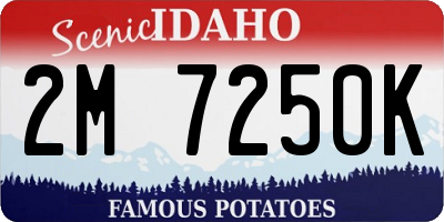 ID license plate 2M7250K