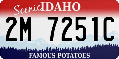 ID license plate 2M7251C