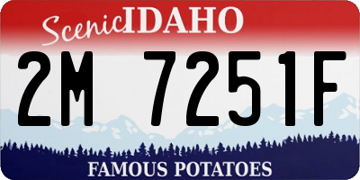 ID license plate 2M7251F