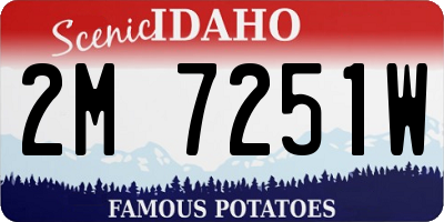 ID license plate 2M7251W
