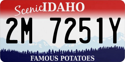 ID license plate 2M7251Y