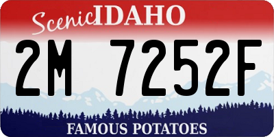 ID license plate 2M7252F