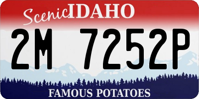 ID license plate 2M7252P