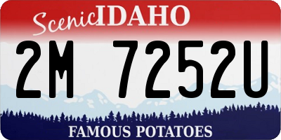 ID license plate 2M7252U
