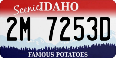 ID license plate 2M7253D