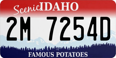 ID license plate 2M7254D